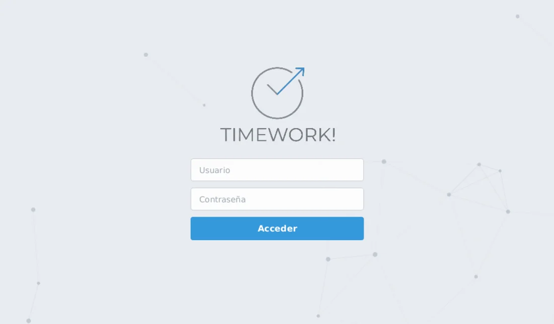 Pantalla de acceso del terminal